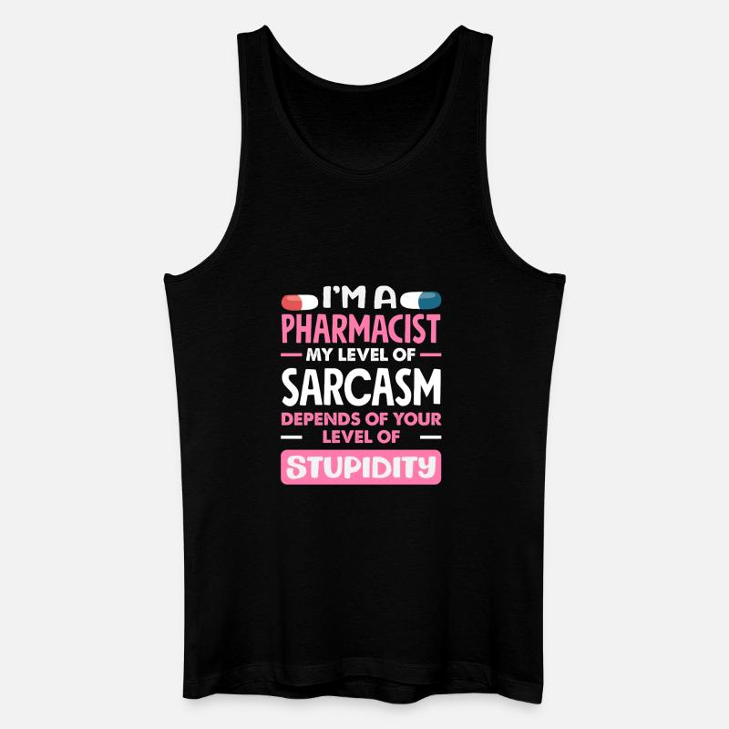 Mein Niveau Von Sarkasmus Apotheker - Männer Bio Tank Top - Schwarz