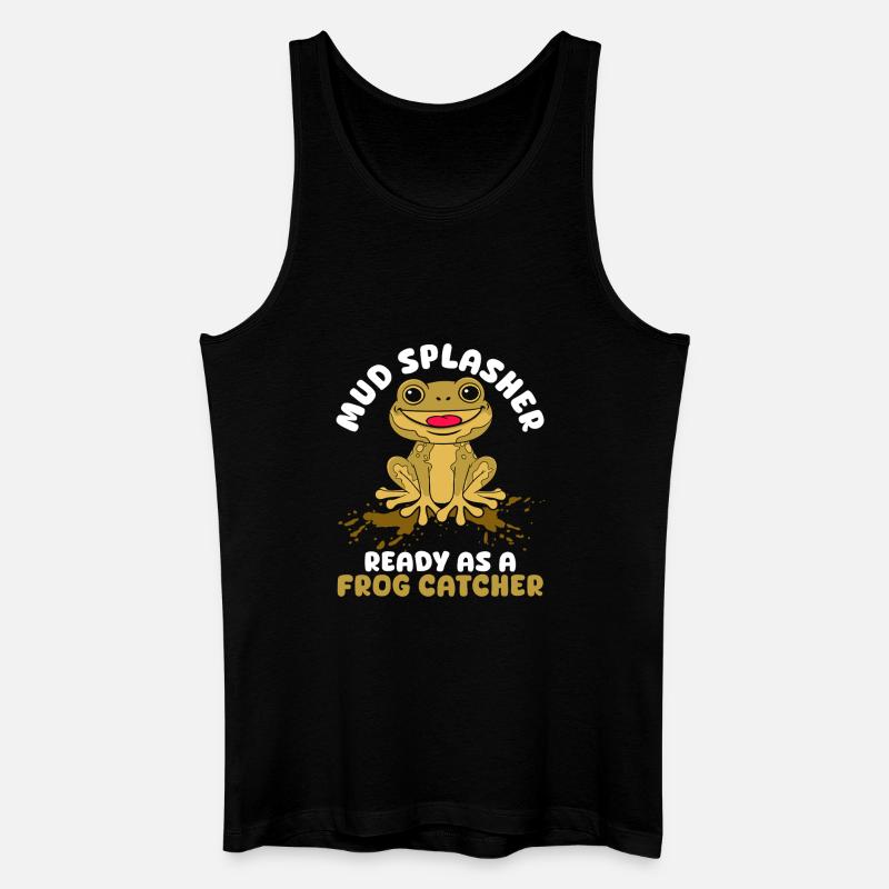 Frog Catcher Mud Splasher Frog - Männer Bio Tank Top - Schwarz