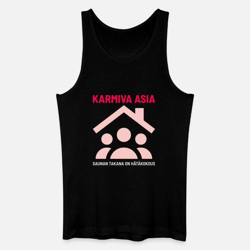 DAS GRUSELIGE DING HINTER DER SAUNA - Männer Bio Tank Top - Schwarz