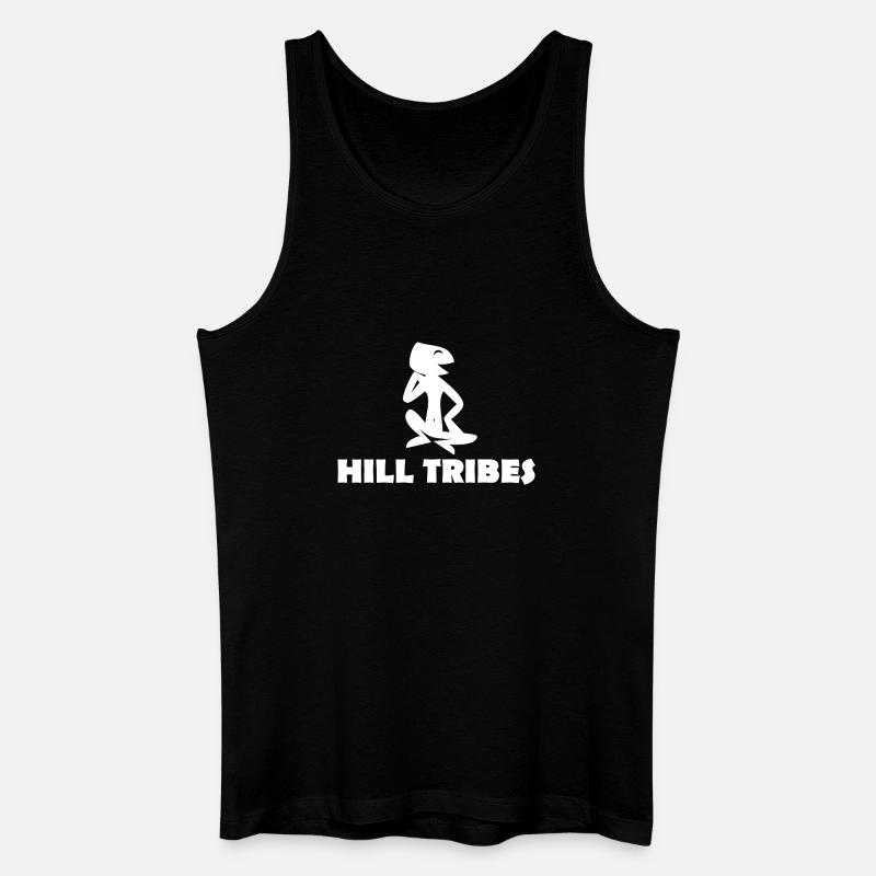 HILL TRIBES - Männer Bio Tank Top - Schwarz