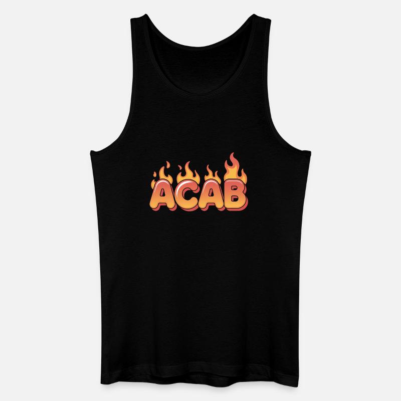 ACAB – Anti-Cops-Tee - Männer Bio Tank Top - Schwarz