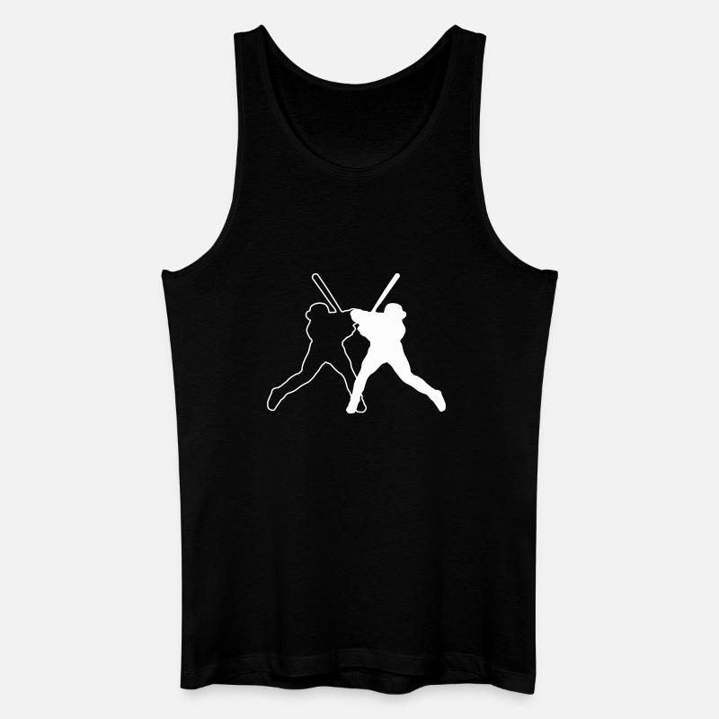 Logo du ballon de baseball - Débardeur bio Homme - noir