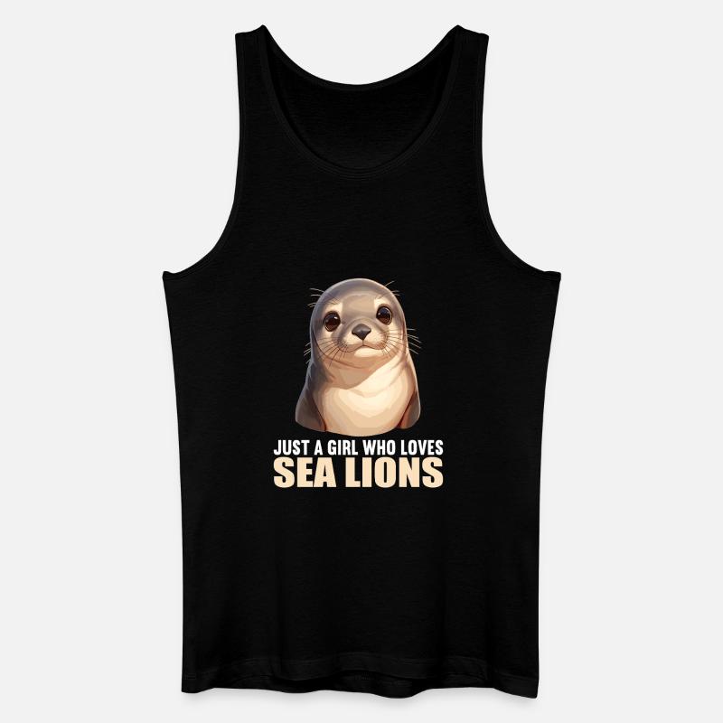 Seelöwen Seelöwe - Männer Bio Tank Top - Schwarz