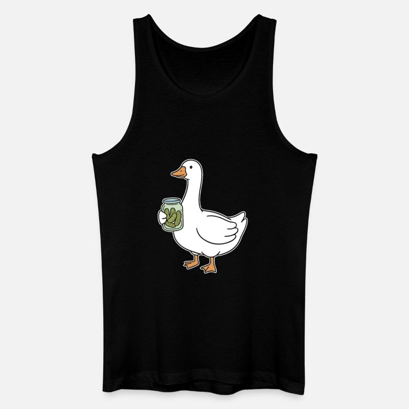 Ente mit Einmachglas Gurken - Männer Bio Tank Top - Schwarz