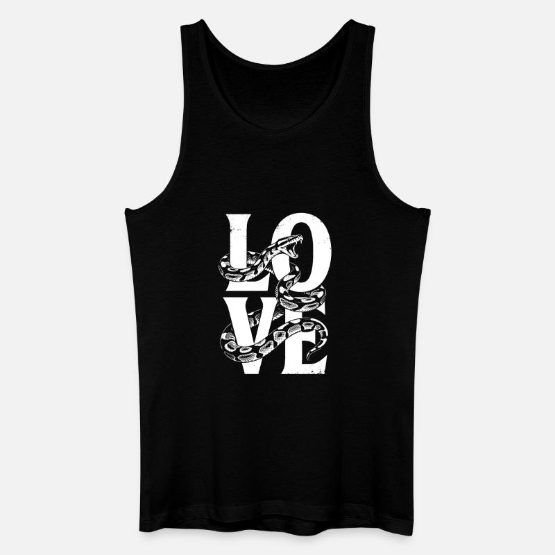 Königspython Schlangen LOVE Terrarium Python - Männer Bio Tank Top - Schwarz