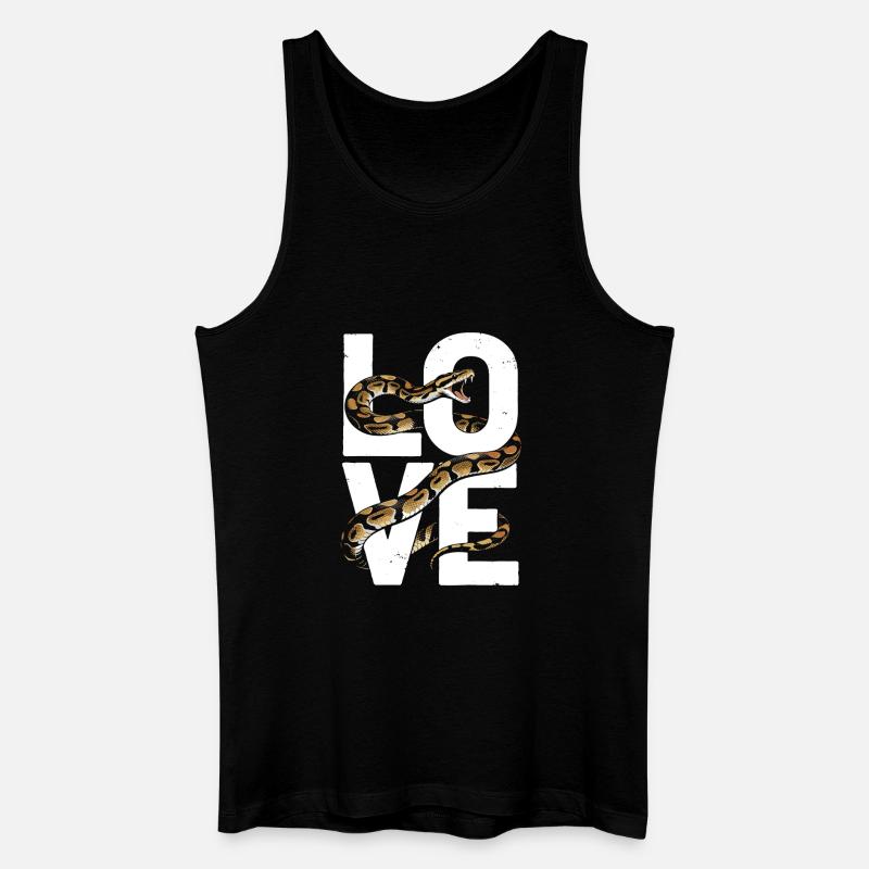 Königspython Schlangen LOVE Terrarium Python - Männer Bio Tank Top - Schwarz