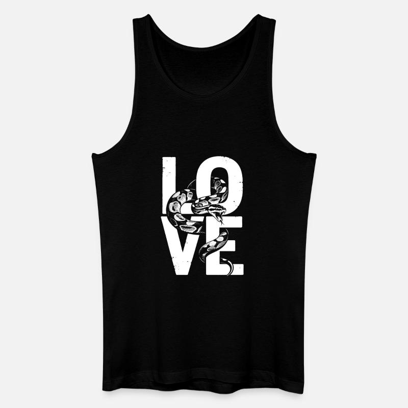 Königspython Schlangen LOVE Terrarium Python - Männer Bio Tank Top - Schwarz