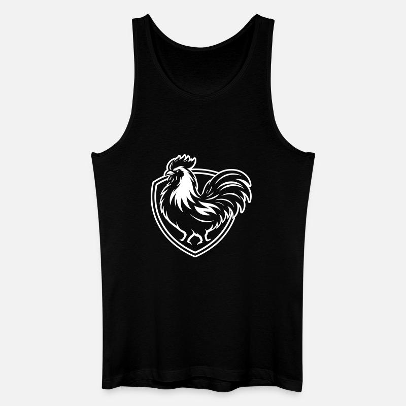 Hahn Gockel - Männer Bio Tank Top - Schwarz
