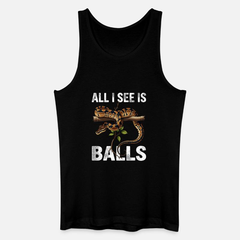 Königspython Schlangen Liebhaber Terrarium Python - Männer Bio Tank Top - Schwarz