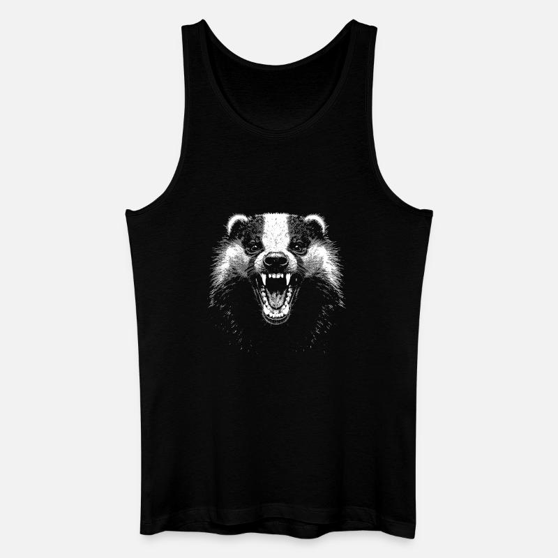 Dachs - Männer Bio Tank Top - Schwarz