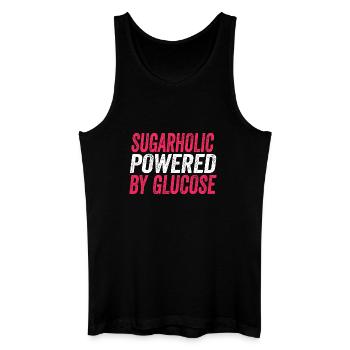 Sugarholic Powered by Glucose - Men’s Organic Tank Top - black - Front