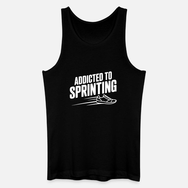 Sprintsüchtig - Männer Bio Tank Top - Schwarz