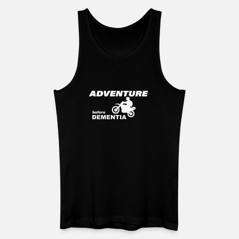 MOTORCYCLE ADVENTURE - Männer Bio Tank Top - Schwarz