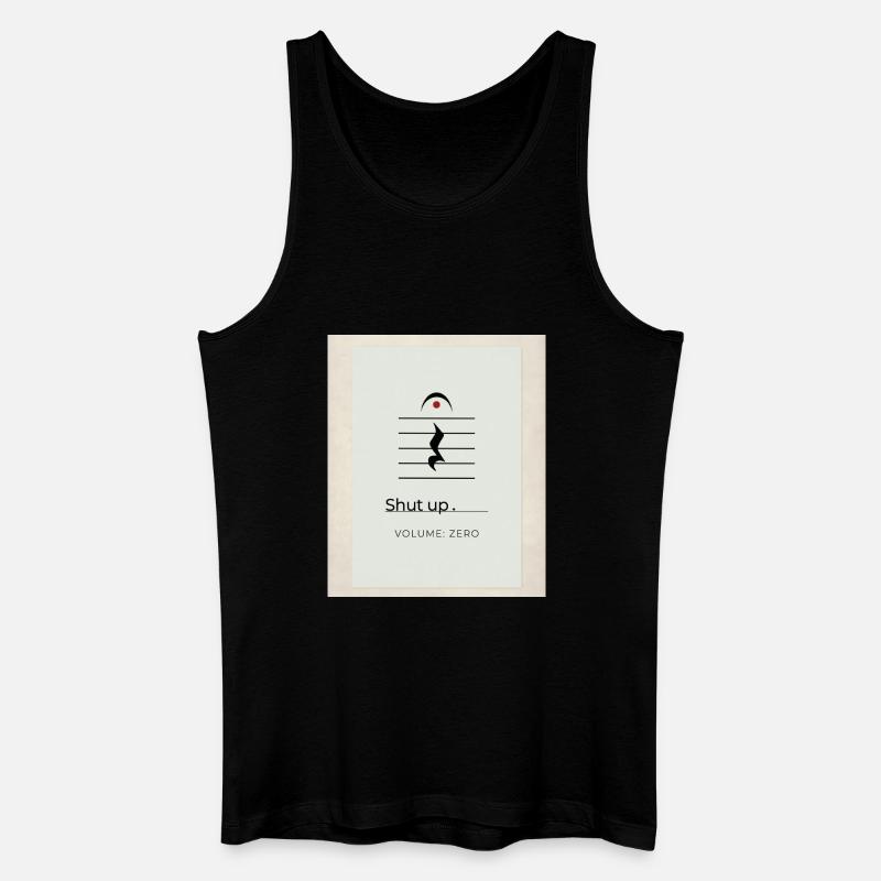 Shut up – Volume Zero Minimal Design - Men’s Organic Tank Top - black