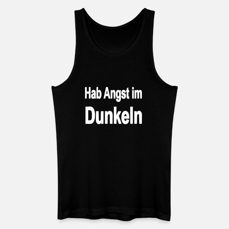 Dunkel - Männer Bio Tank Top - Schwarz