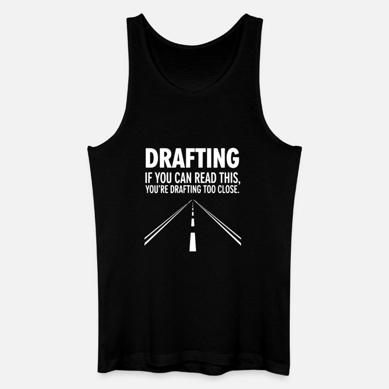Drafting Roadway Tee - Männer Bio Tank Top - Schwarz