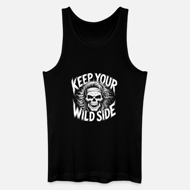Keep Your Wild Side Skull - Men’s Organic Tank Top - black