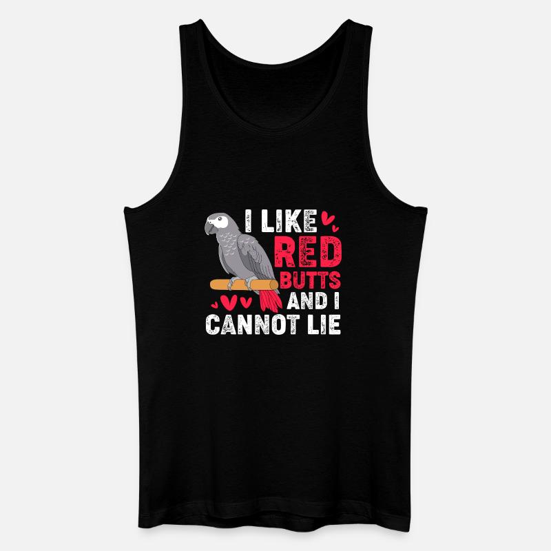 Papagei Grau - Männer Bio Tank Top - Schwarz