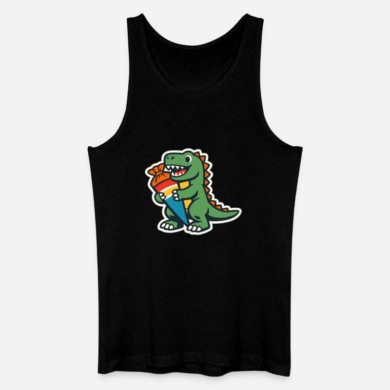 Schulkind Dino Einschulung Geschenk - Männer Bio Tank Top - Schwarz