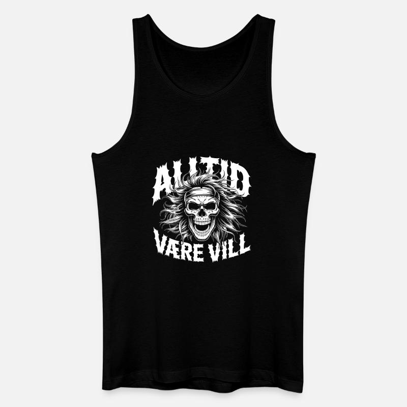 Bleib wild, Schädel - Männer Bio Tank Top - Schwarz