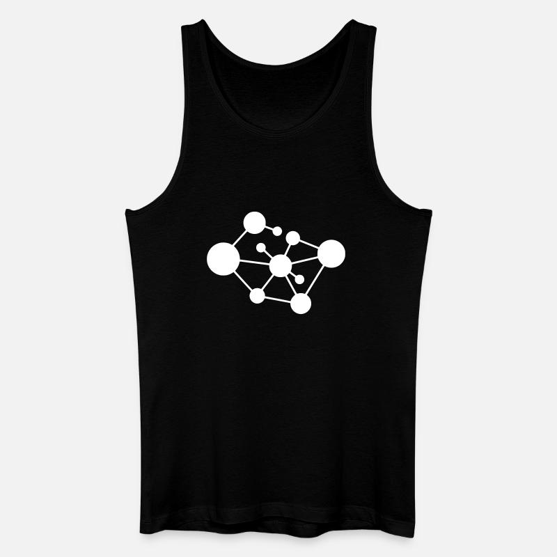 Molekül Netzwerk Verbindung - Männer Bio Tank Top - Schwarz