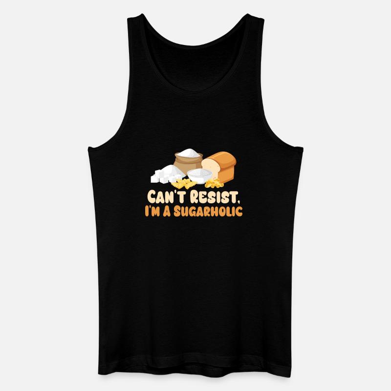 Sugarholic Küchen-Grafik-Tee - Männer Bio Tank Top - Schwarz
