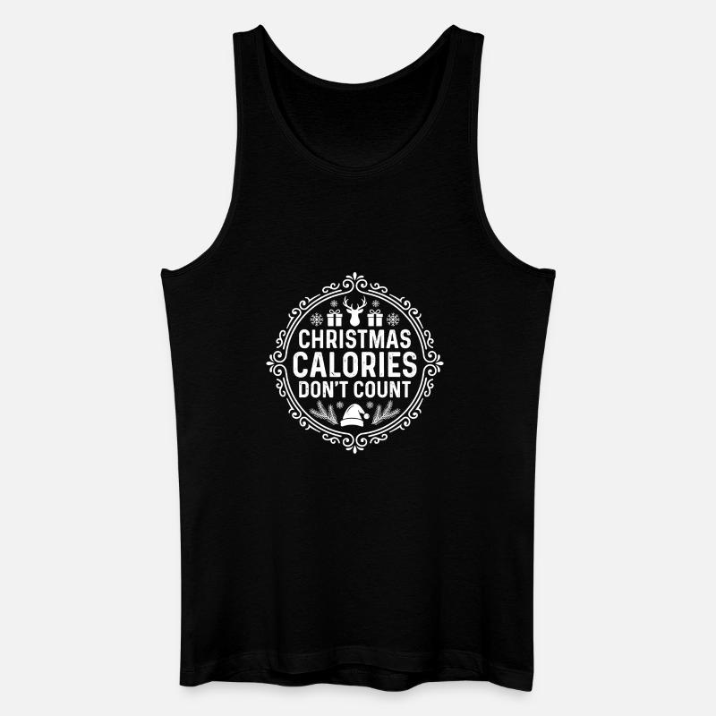 Christmas Calories Don't Count - Männer Bio Tank Top - Schwarz
