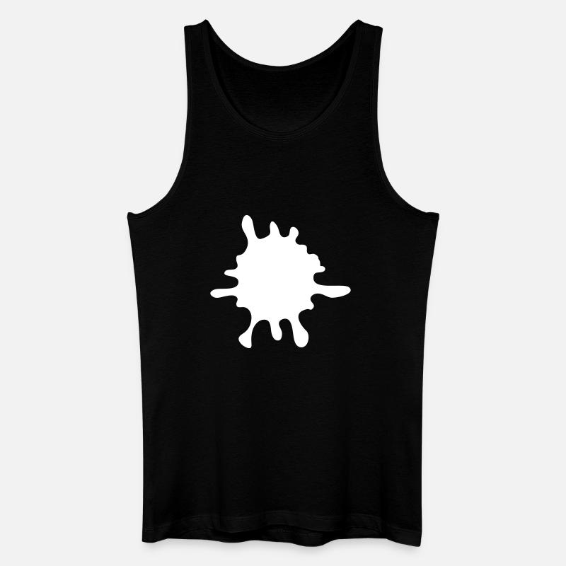 Farbklecks Splash - Männer Bio Tank Top - Schwarz