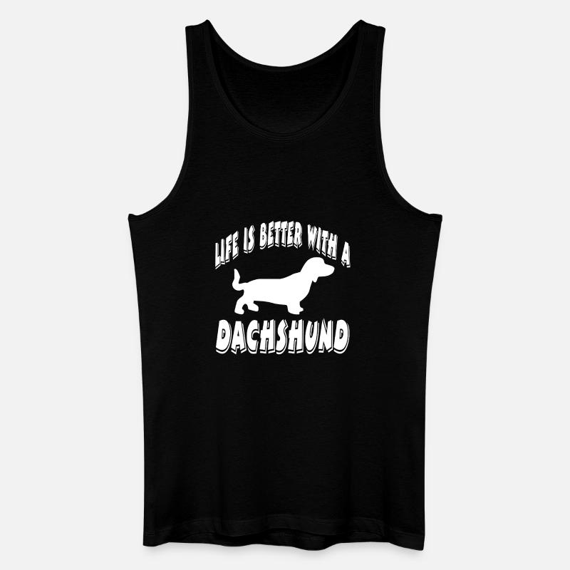 Dackel - Männer Bio Tank Top - Schwarz