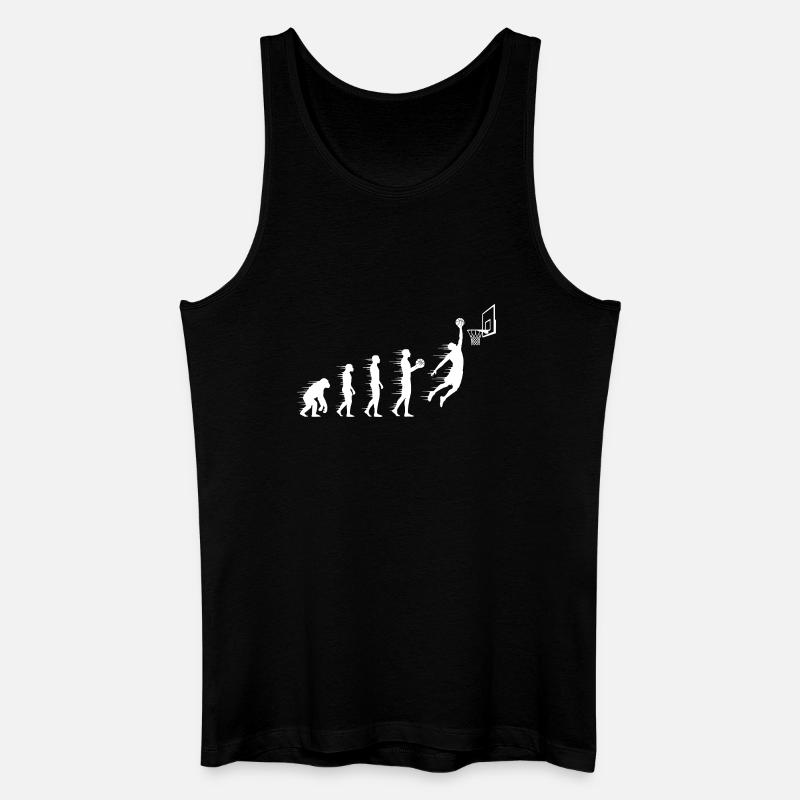 Evolution des Basketballsprungs - Männer Bio Tank Top - Schwarz
