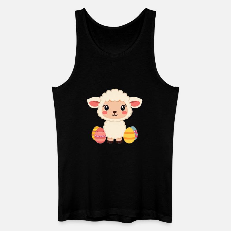 Schaf an Ostern  - Männer Bio Tank Top - Schwarz