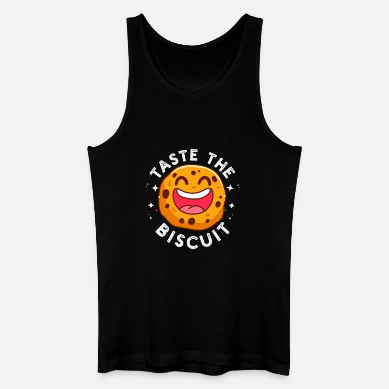 Cheerful Cookie Emoticon-Logo - Männer Bio Tank Top - Schwarz