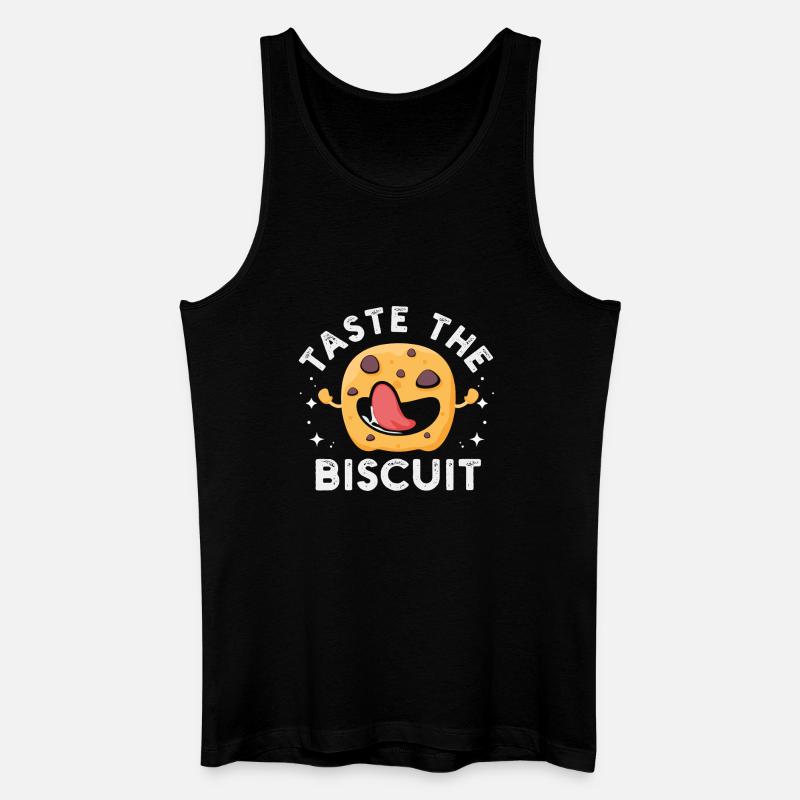 Taste The Biscuit Charakter - Männer Bio Tank Top - Schwarz