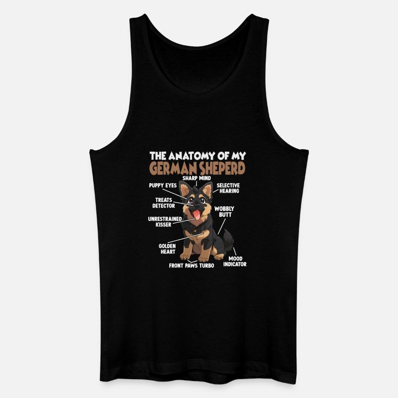 Deutscher Schäferhund Hundebesitzer T Schäferhund - Männer Bio Tank Top - Schwarz