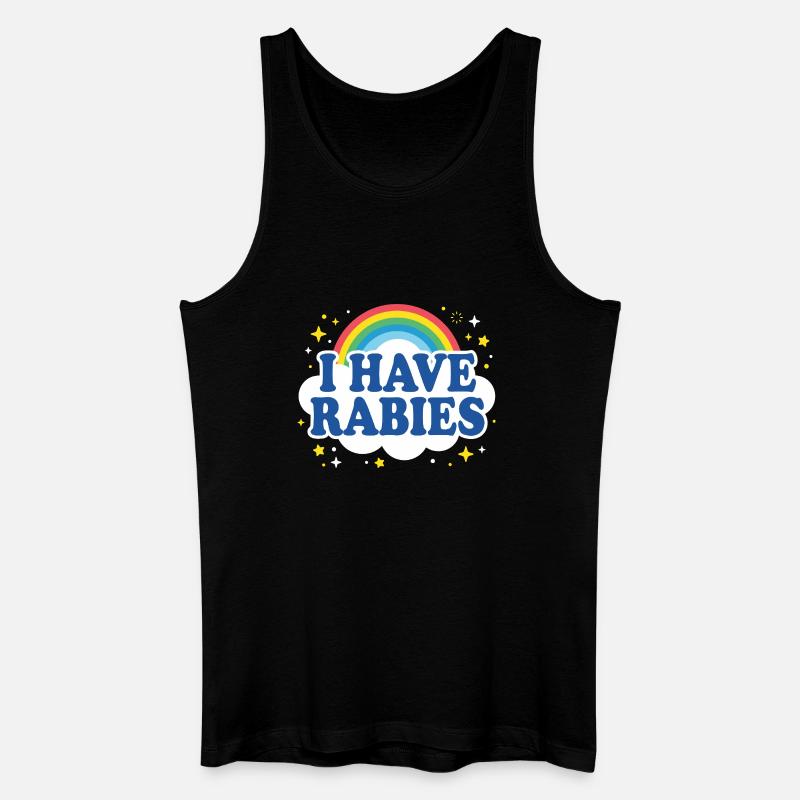 Ich habe Tollwut - Männer Bio Tank Top - Schwarz