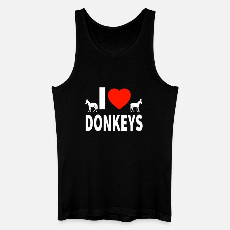 Esel - Männer Bio Tank Top - Schwarz