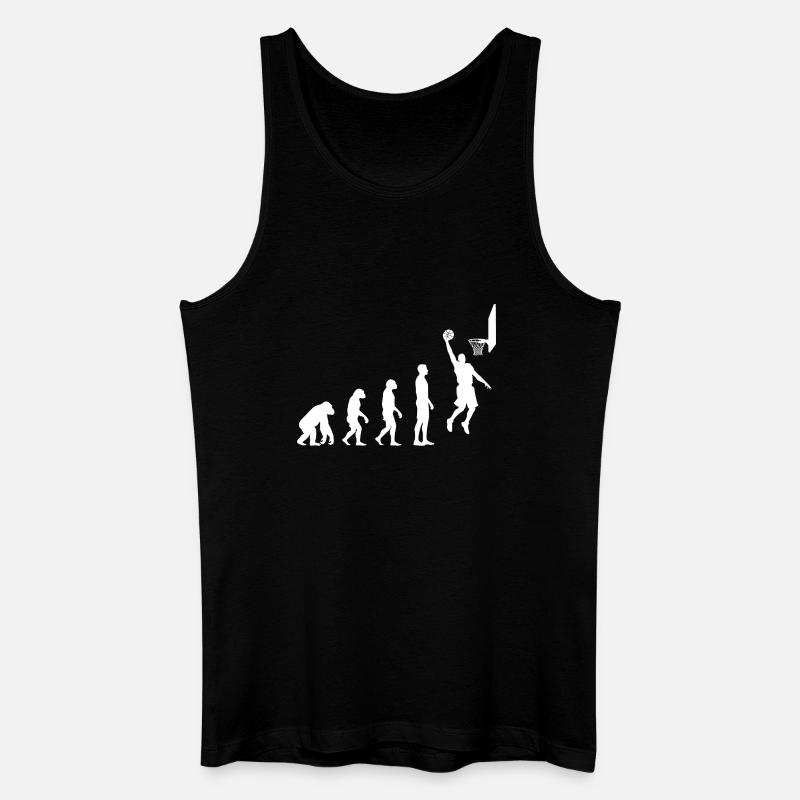 Basketball Dunk Evolution Motiv - Männer Bio Tank Top - Schwarz