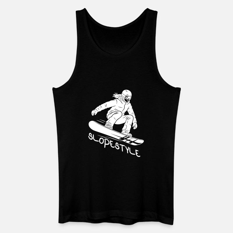 Slopestyle Snowboard Action Geschenk - Männer Bio Tank Top - Schwarz