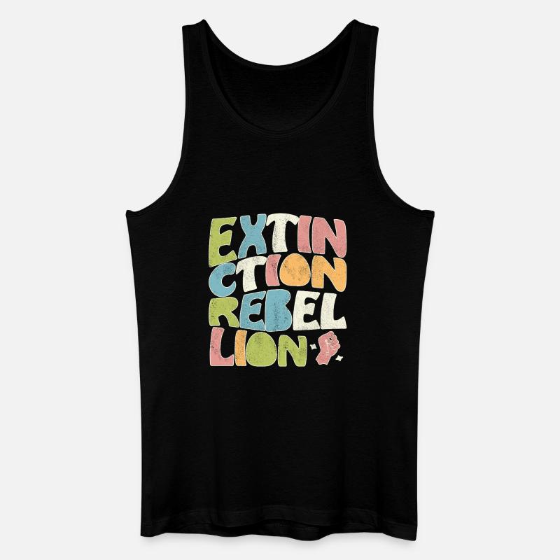 Extinction rebellion retro - Männer Bio Tank Top - Schwarz