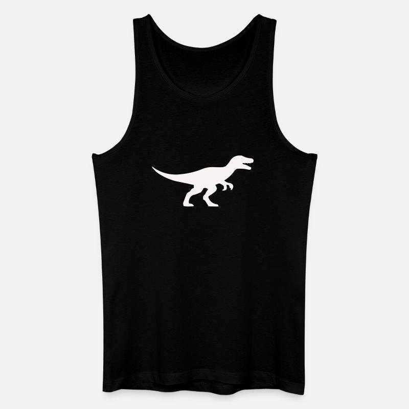 Raptor T Rex Silhouette - Men’s Organic Tank Top - black