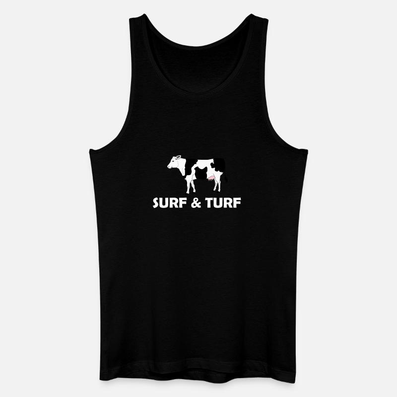 SURF & TURF - Männer Bio Tank Top - Schwarz