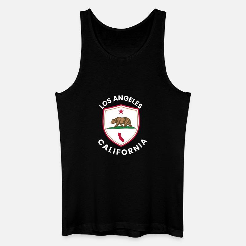 Los Angeles Schildbär - Männer Bio Tank Top - Schwarz