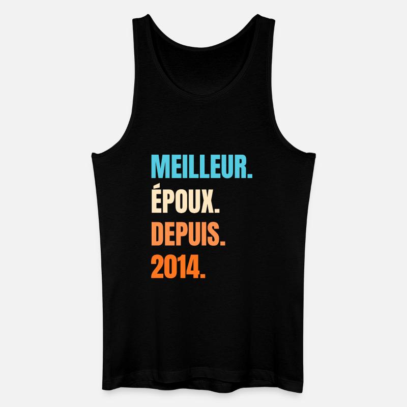 Bester Ehemann seit 2014 Geschenk-Ehemann - Männer Bio Tank Top - Schwarz