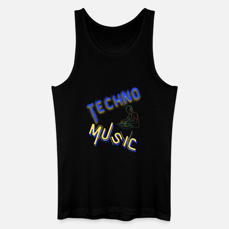 Techno Underground Club Logo - Männer Bio Tank Top - Schwarz