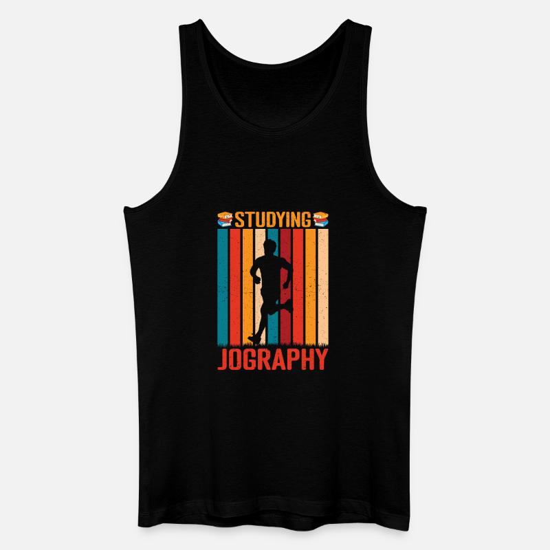 Running Run Studying Jography Marathon Runner - Männer Bio Tank Top - Schwarz