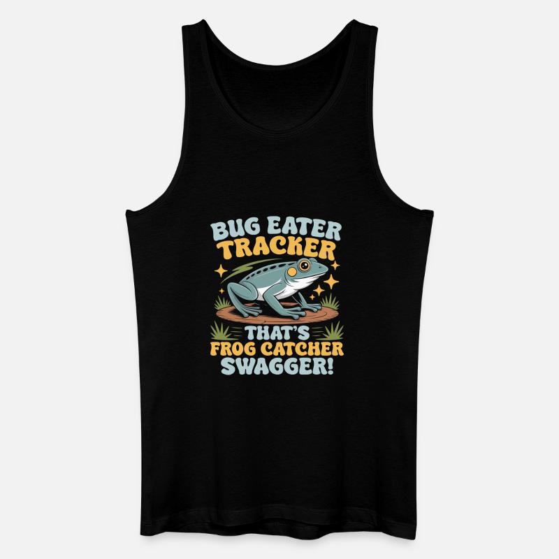 Frog Catcher Bug Eater Tracker Frog - Männer Bio Tank Top - Schwarz