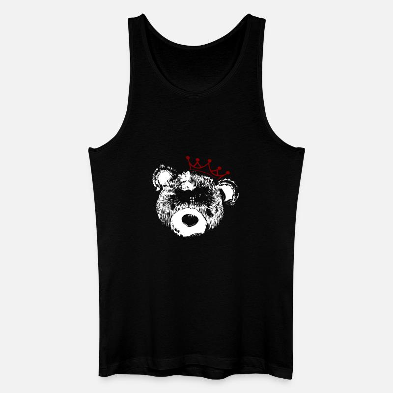 King Bear - Männer Bio Tank Top - Schwarz