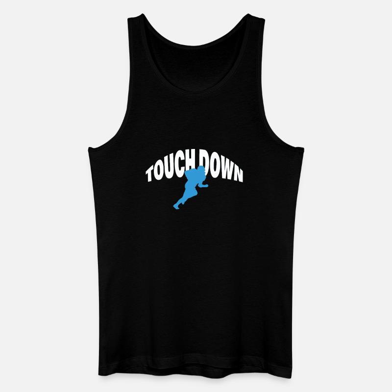 TOUCH DOWN - Männer Bio Tank Top - Schwarz