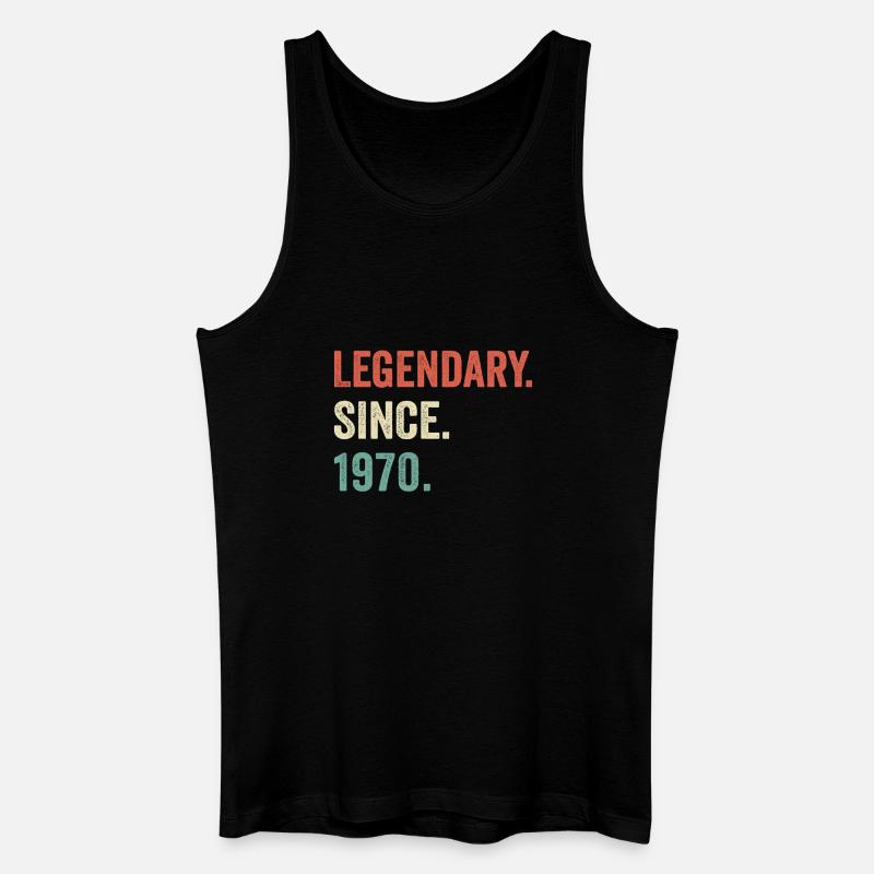 Legendär seit 1970 - Männer Bio Tank Top - Schwarz