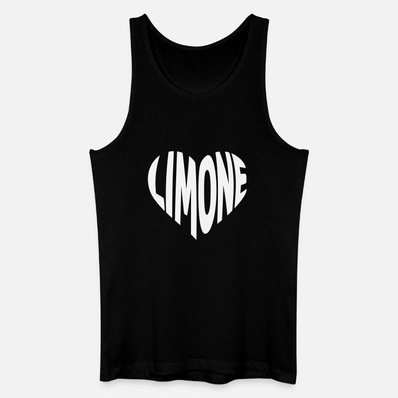Conception en cœur de citron vert - Débardeur bio Homme - noir